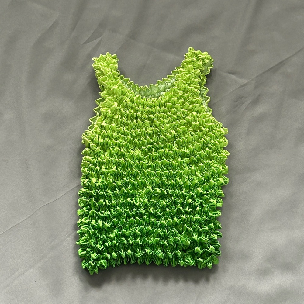 Green Ruffle Crop Top – Size S